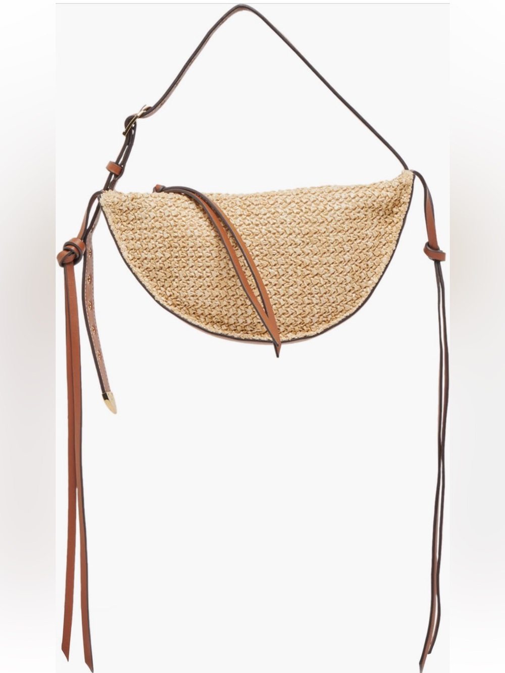NWT Anthropologie Dolce Vita Monaco Raffia Shoulder Bag